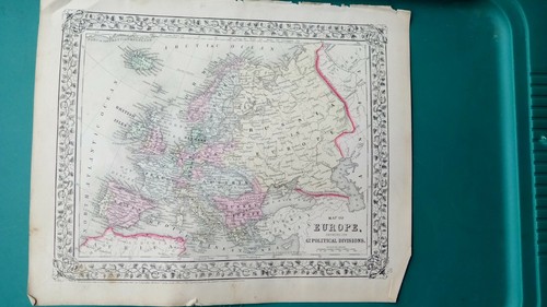 1867 mappa dell europa - 1867, che