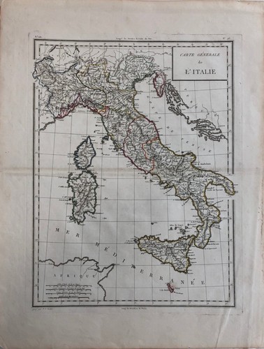 Carta generale dell italia - carta,