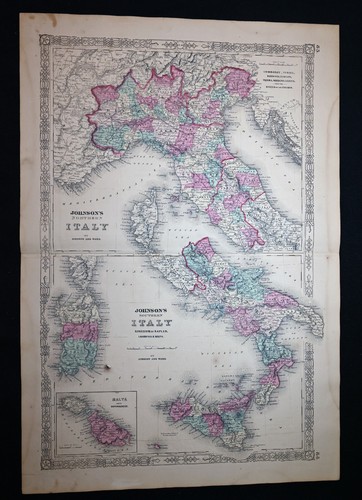 Antica mappa johnson del - di,