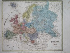 1831 MAPPA ORIGINALE EUROPA