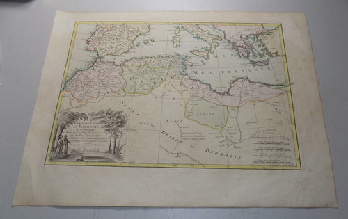 1762 mappa del - del, mediterraneo