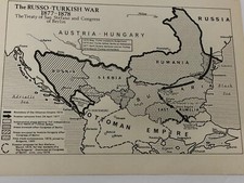 Mappa della guerra russa turca