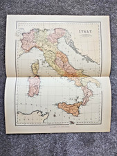 1903 Antique Map of Italy -