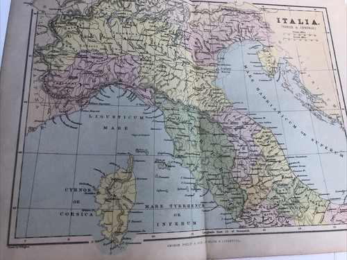1872 mappa italia nord e - italia,
