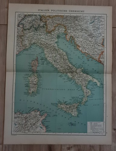 Mappa 1895 italia - mappa,