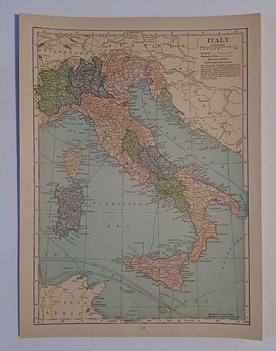 Mappa epoca 1927 - mappa, dell'italia