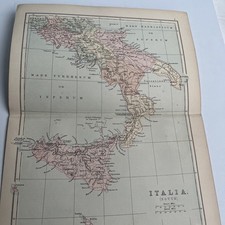 1872 Mappa Italia Italia