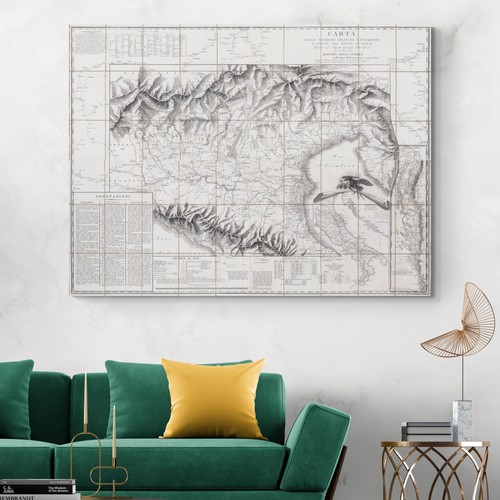 Mappa del nord italia - nord, 1810